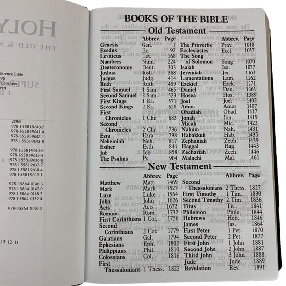 Vintage Holy Bible KJV Super Giant Print Reference Black Imitation Leather 1996 - Picture 6 of 10